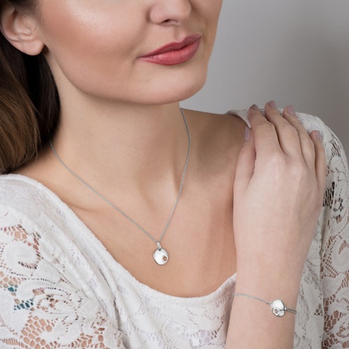 Bransoletka celebrytka serce Savicki: srebrna